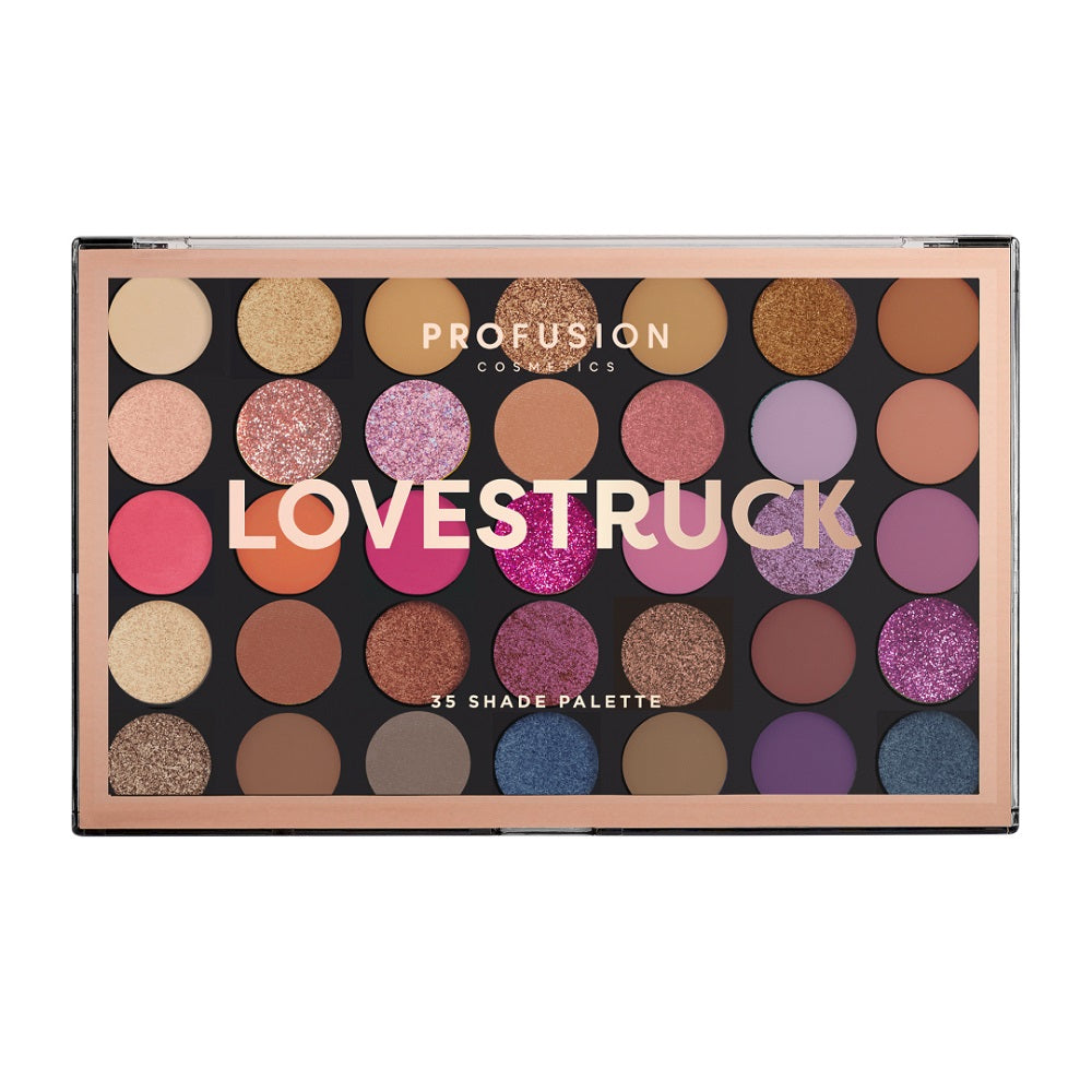 Profusion Lovestruck Eyeshadow Palette — палетка из 35 оттенков теней для век. profusion meadow 10 shade palette
