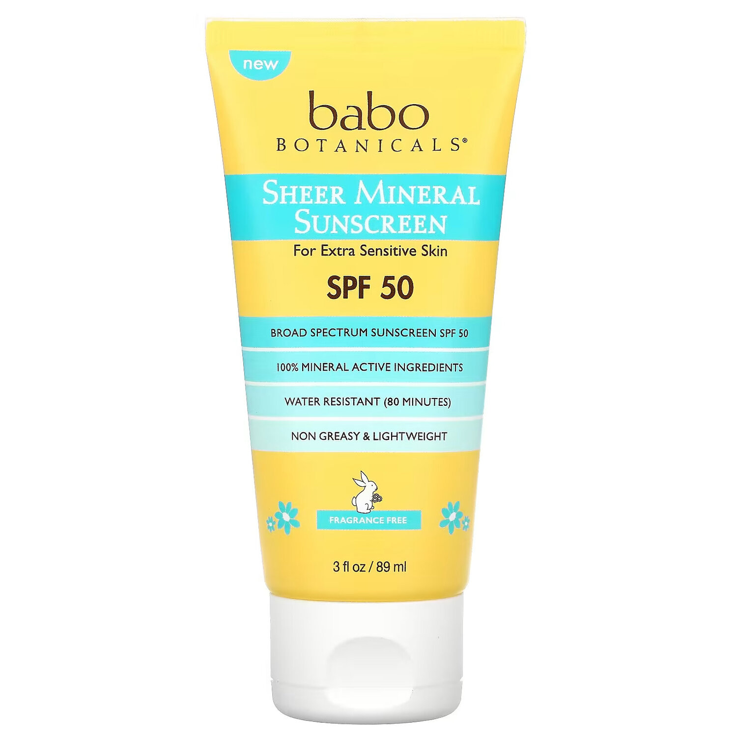 

Babo Botanicals, Чистое минеральное солнцезащитное средство, SPF 50, без отдушек, 89 мл (3 жидк. Унции)