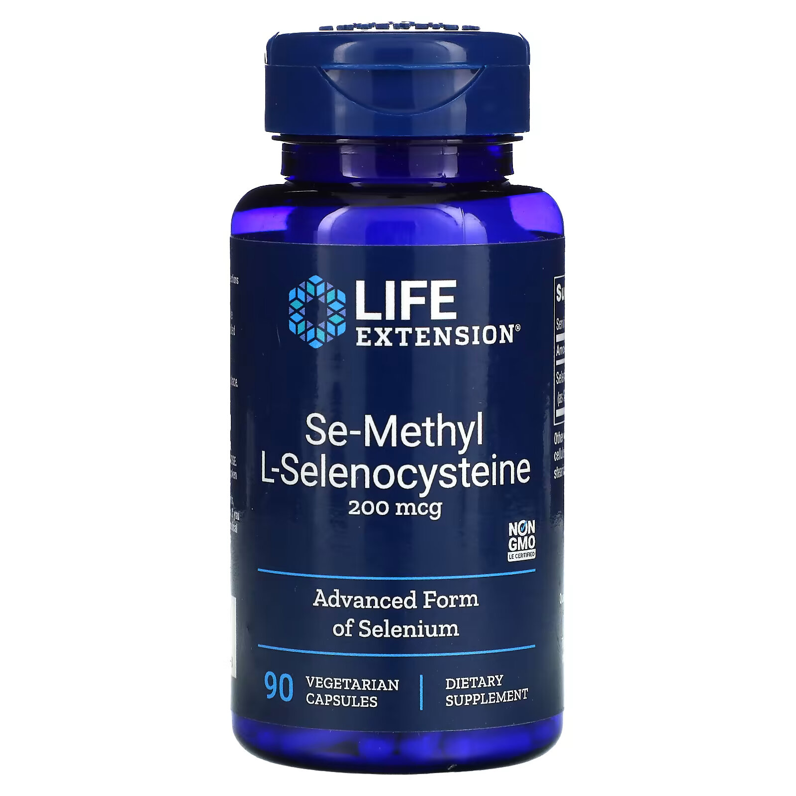 Life Extension, Семиметил L-селеноцистеин, 200 мкг, 90 вегетарианских капсул life extension литий 1000 мкг 100 вегетарианских капсул