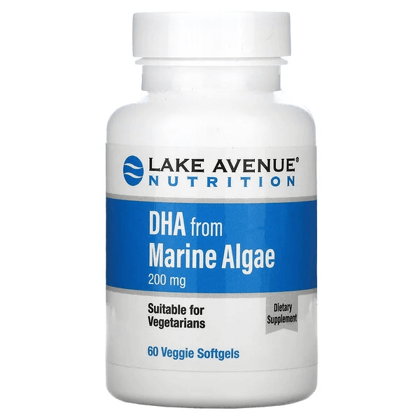ДГК из морских водорослей Lake Avenue Nutrition 200 мг, 60 мягких желатиновых капсул пробиотик в мини таблетках lake avenue nutrition 30 таблеток