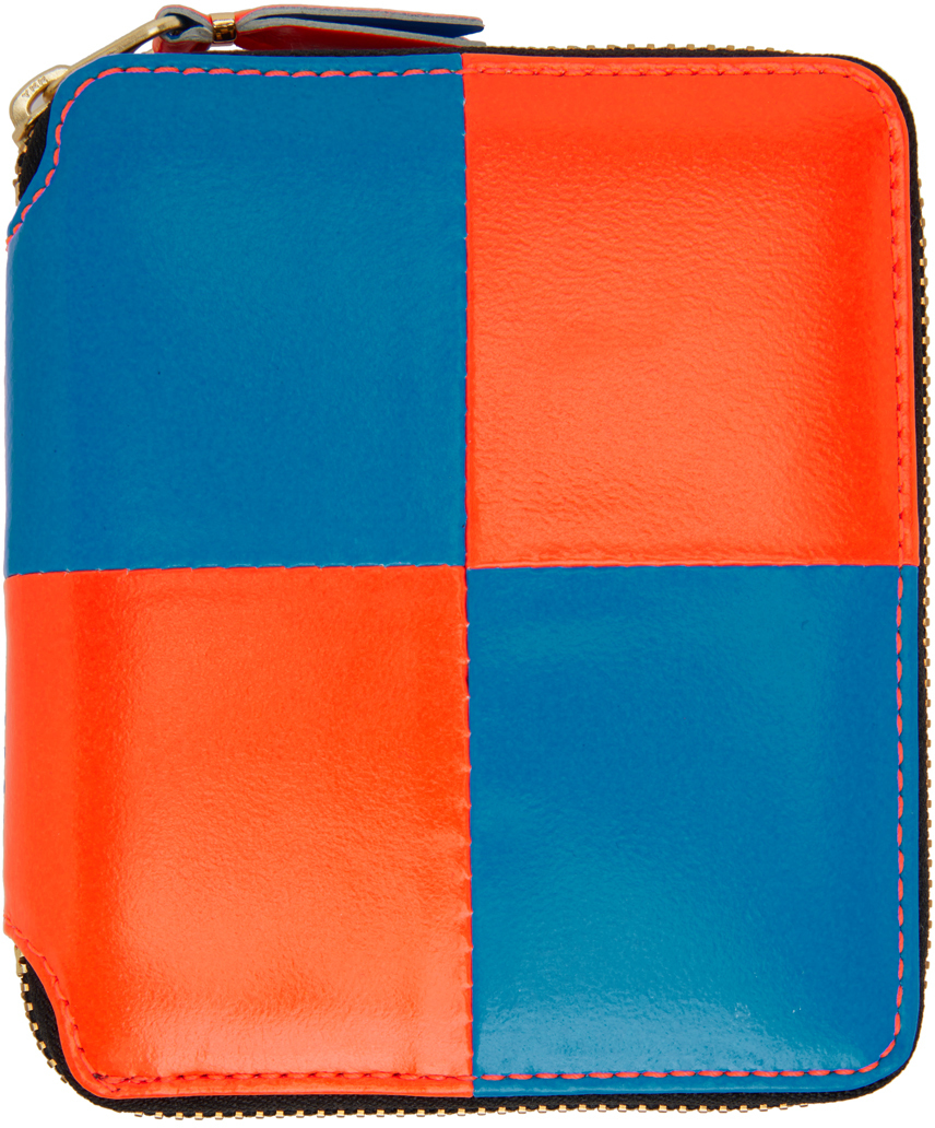 

Синий и оранжевый бумажник Fluo Squares Comme des Garçons Wallets
