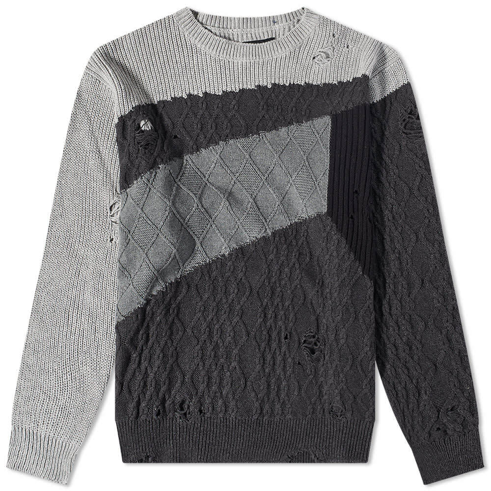 

Джемпер Neighborhood Patchwork Crew Knit, Серый