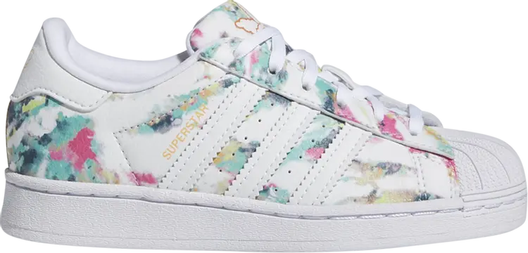 

Кроссовки Adidas Superstar Little Kid 'Watercolor', многоцветный