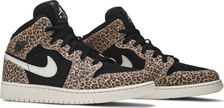 Air Jordan 1 Mid SE GS Leopard