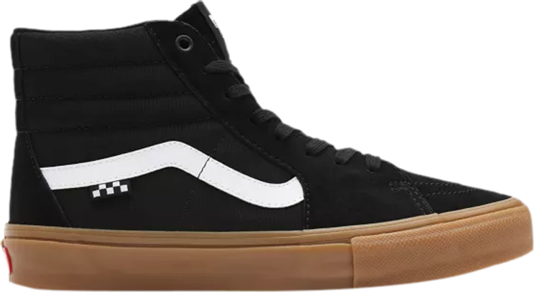 кроссовки vans skate hi black gum Кеды Vans Skate Sk8-Hi Checkerboard - Black Gum, черный