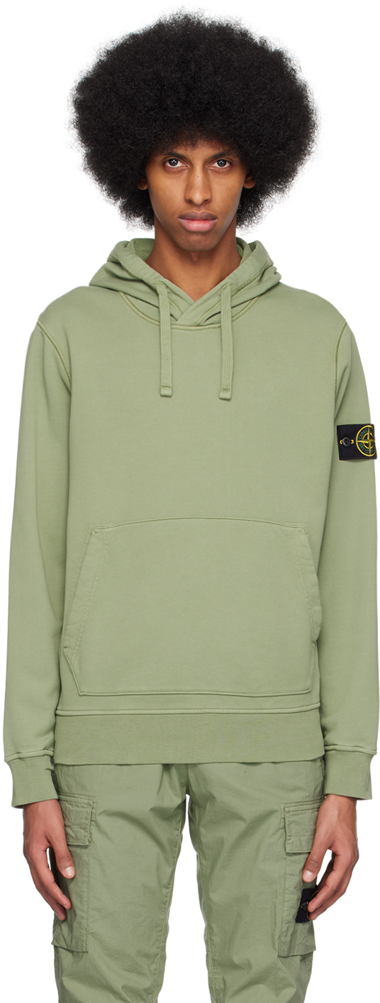 

Худи с зелеными нашивками Stone Island, Зеленый