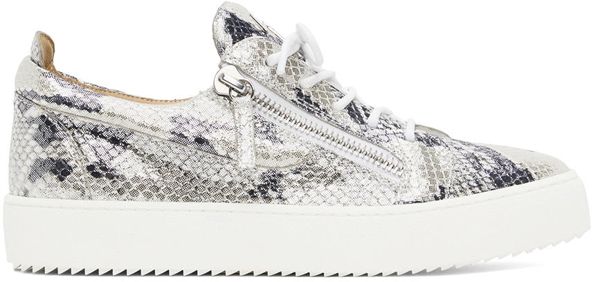 

Серебряные кроссовки Frankie Giuseppe Zanotti