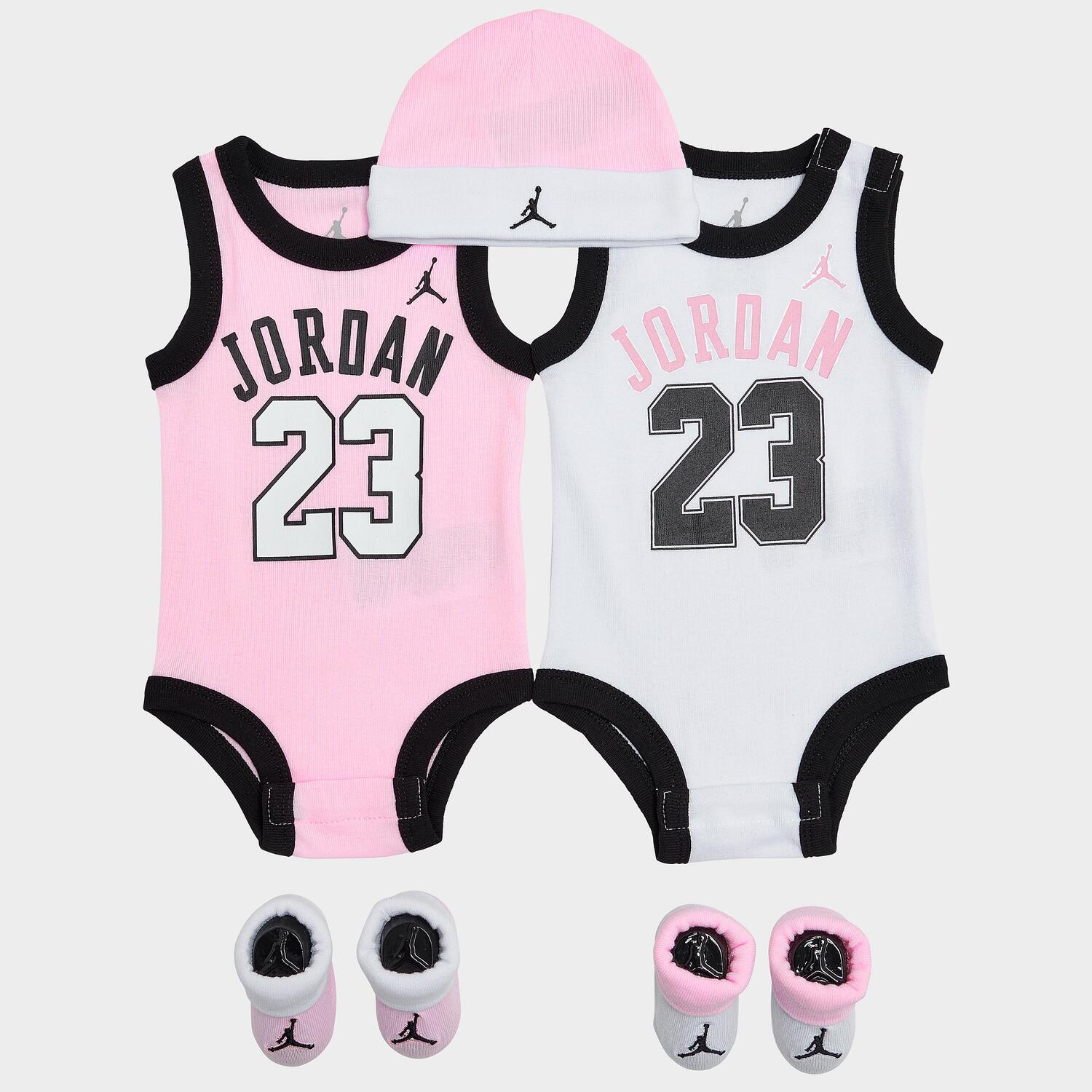 

Бокс-сет из 5 предметов из джерси Jordan для младенцев, розовый