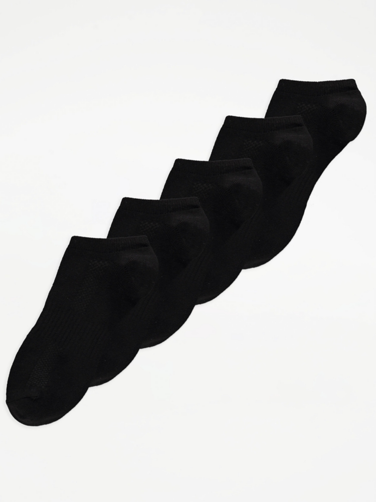 

Черные носки Arch Support Trainer Liner (5 шт.) George., черный