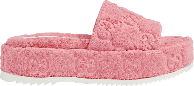 Сандалии Gucci Wmns GG Platform Sandal Wild Rose, розовый - фото