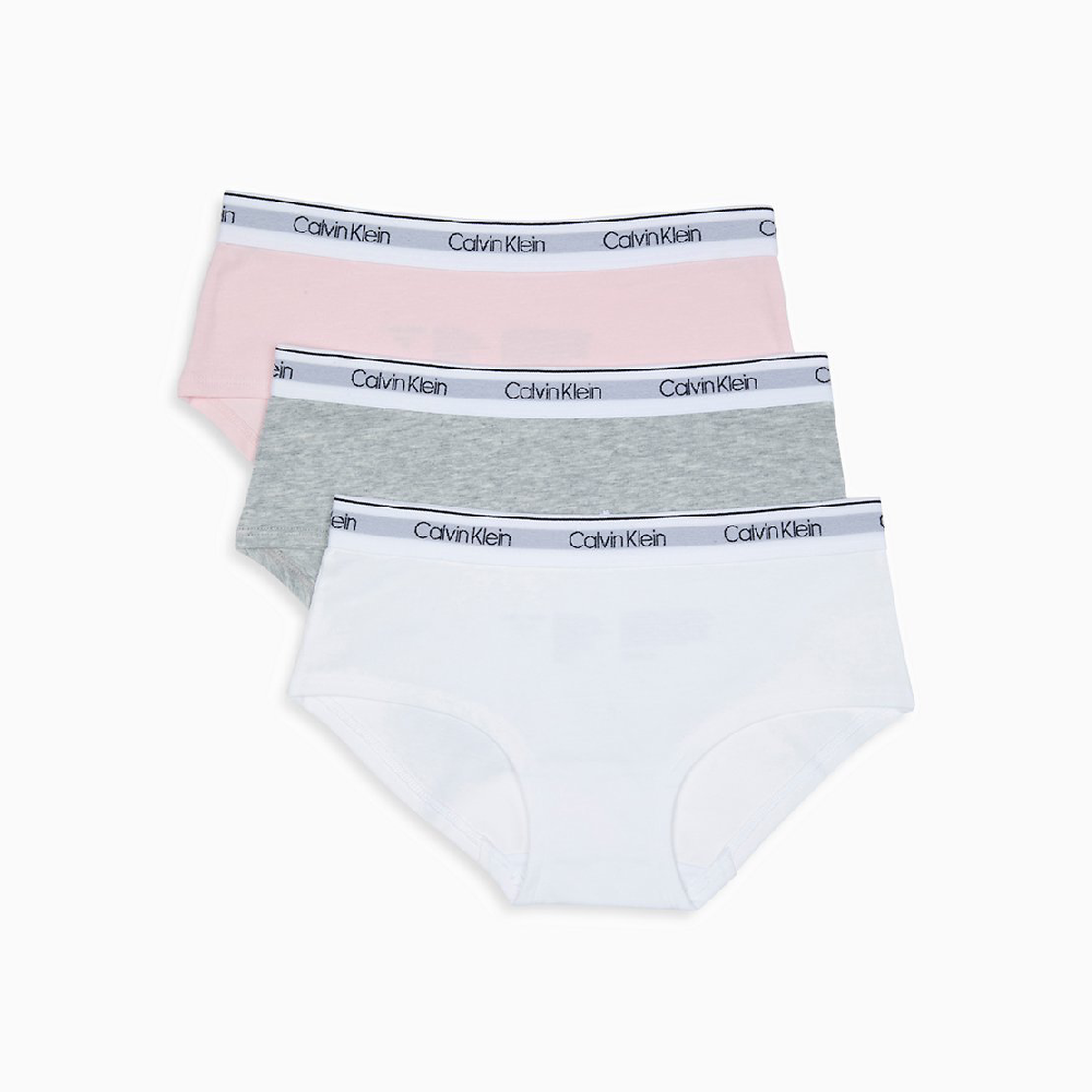 Заказать Набор трусов для девочек Calvin Klein Modern, 3 шт,  розовый/белый/серый – цены, описание и характеристики в «CDEK.Shopping»