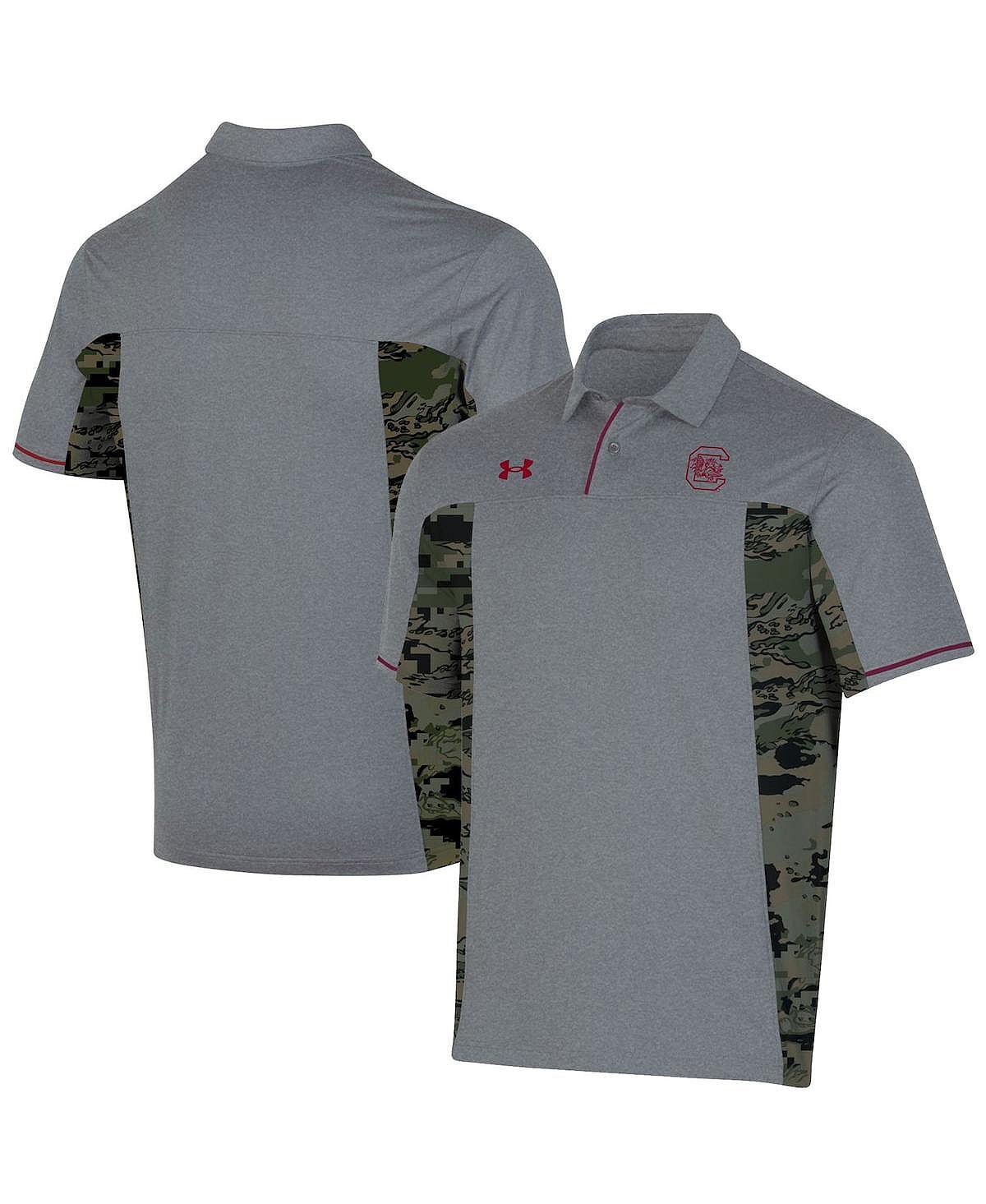 

Мужская серая рубашка поло south carolina gamecocks freedom Under Armour, серый