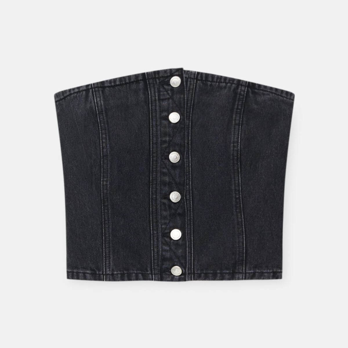 

Топ Pull&Bear Denim Corset, черный