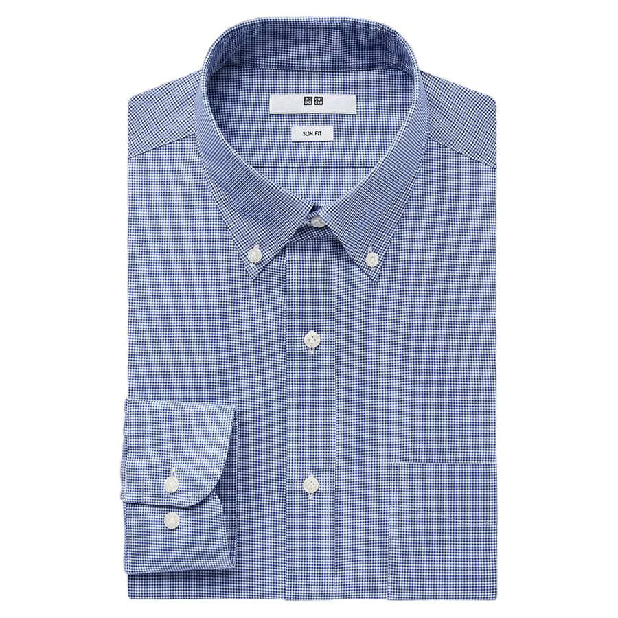 

Рубашка Uniqlo Slim Fit, синий