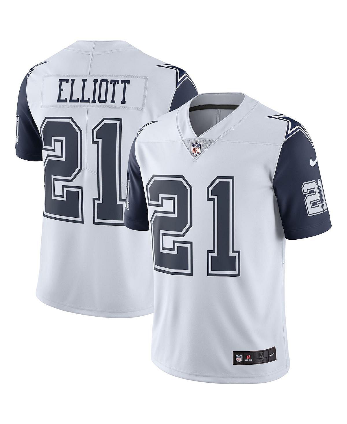 

Мужская футболка ezekiel elliott dallas cowboys белого цвета rush vapor limited jersey Nike, белый