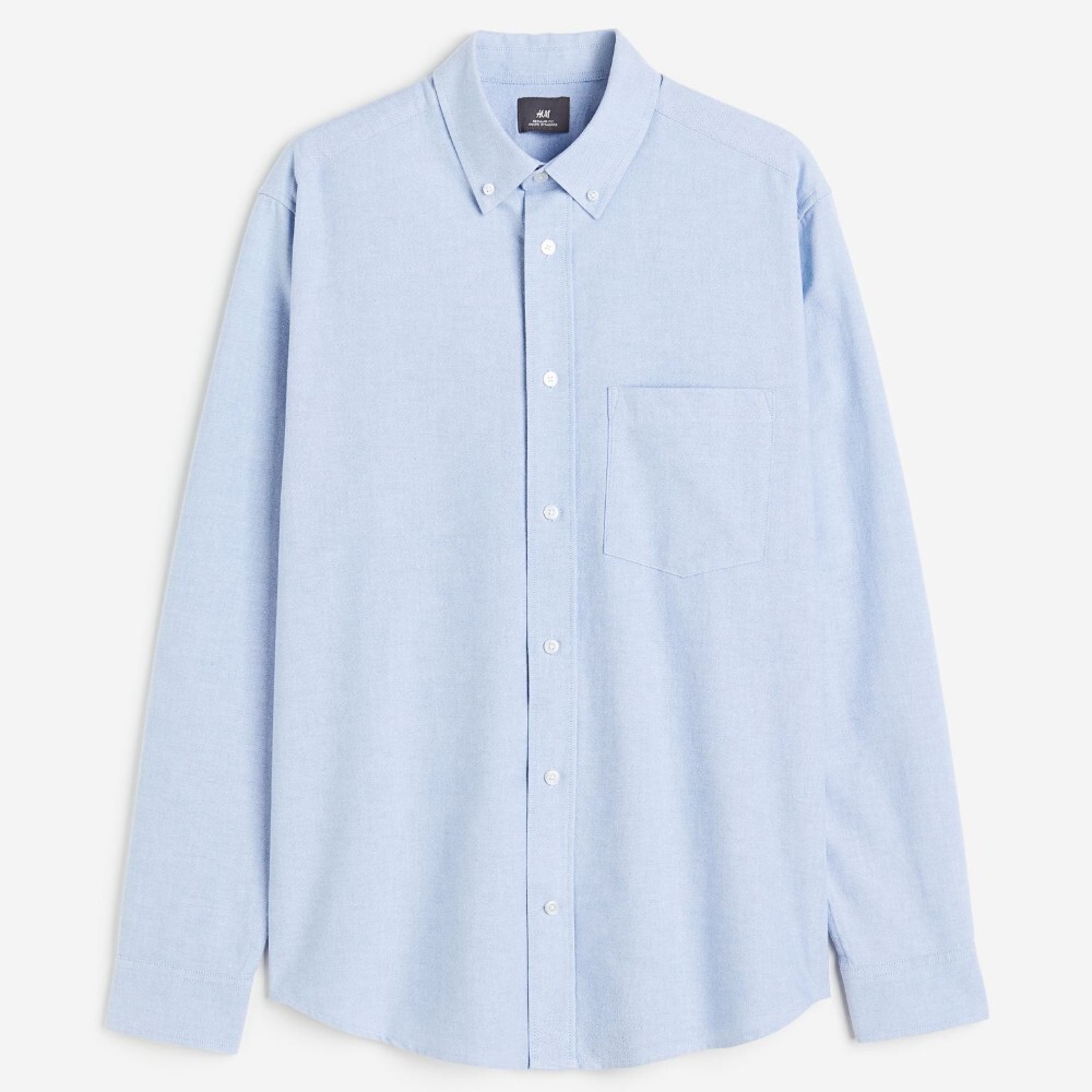 

Рубашка H&M Regular Fit Oxford, голубой