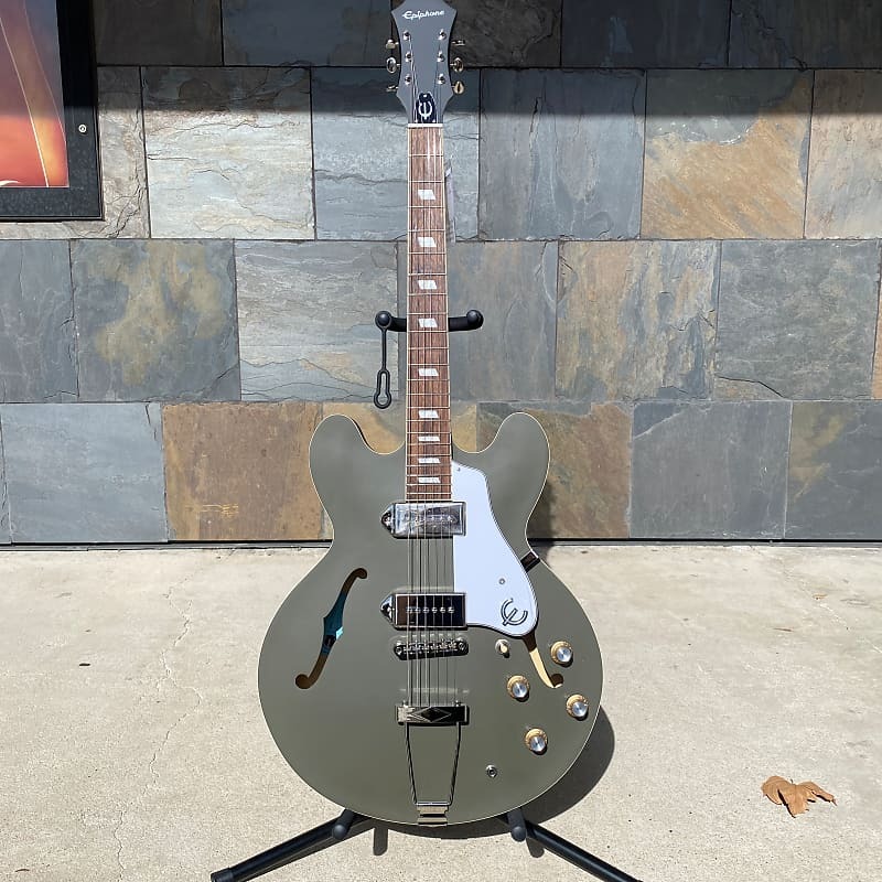 

Казино Epiphone, потертый оливковый цвет ETCAWODNH1