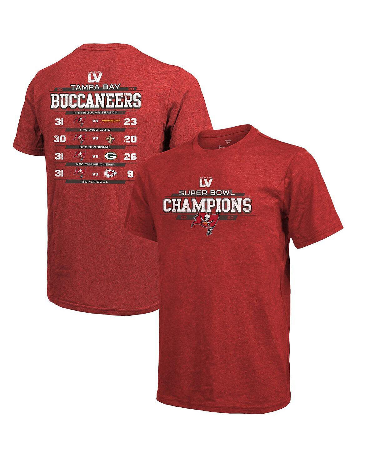 

Мужская фирменная красная футболка tampa bay buccaneers super bowl lv champions running back schedule Fanatics, красный