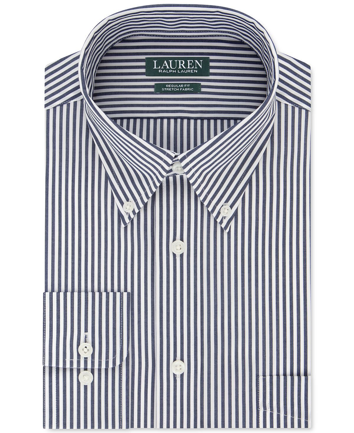 

Мужская классическая рубашка ultraflex в полоску стандартного кроя Lauren Ralph Lauren, синий