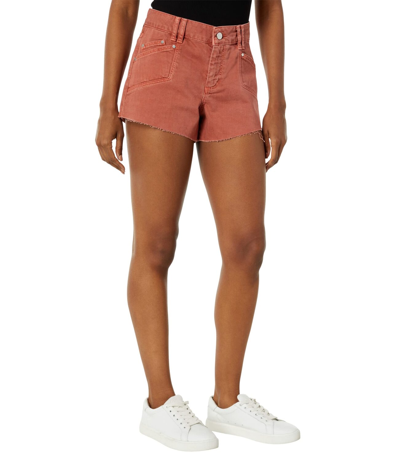 

Шорты Paige, Mayslie Utility Shorts w/ Set in Pockets + Raw Hem in Vintage Muted Clay