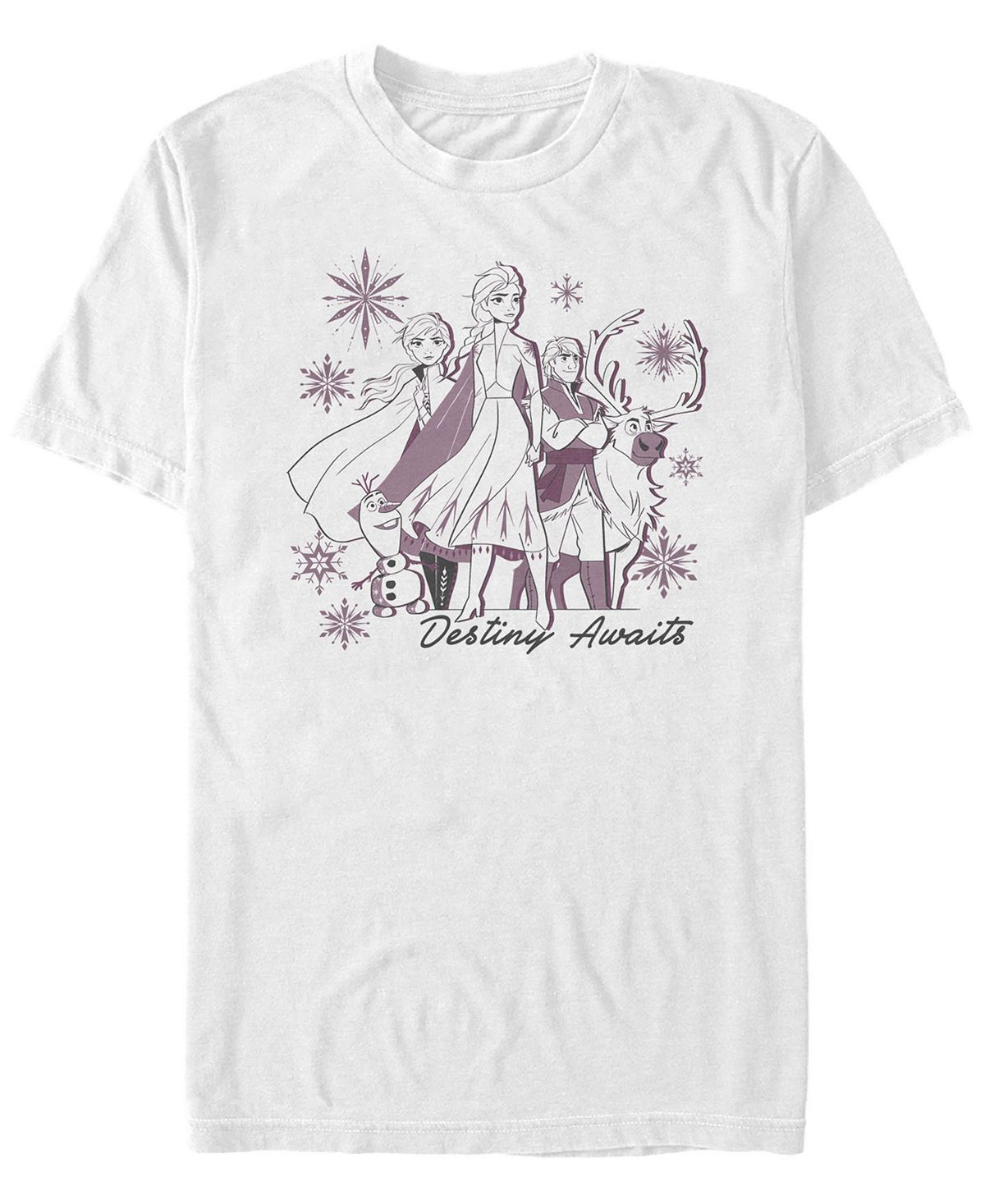 Мужская футболка destiny awaits с круглым вырезом и короткими рукавами Fifth Sun, белый подарок на день рождения в стиле аниме персонажи диснея анна эльза олаф цветной будильник светодиодная подсветка