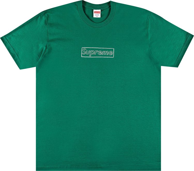 Футболка Supreme x KAWS Chalk Logo Tee 'Light Pine', зеленый футболка supreme manhattan tee light pine зеленый
