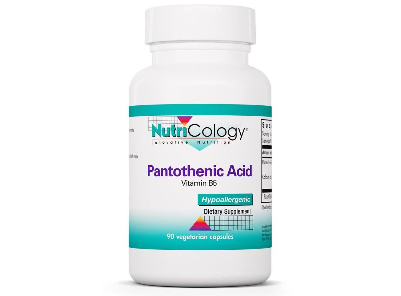 

Nutricology, Пантотеновая кислота, 90 вегетарианских капсул