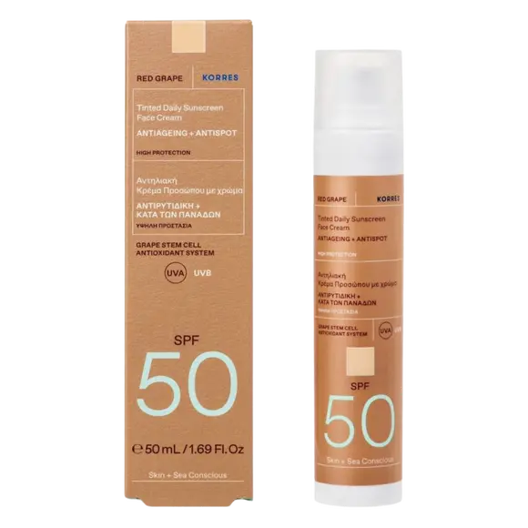 

Korres легкий тонирующий крем для лица SPF 50, 50 мл