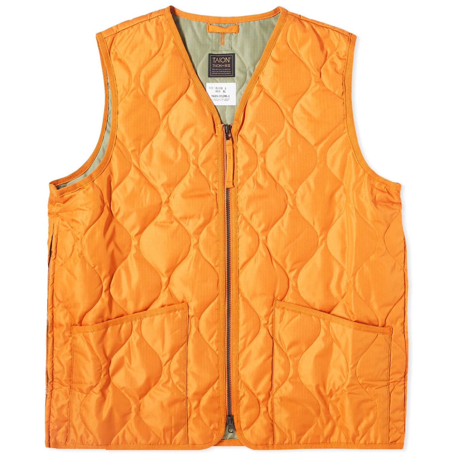 

Жилет утепленный Taion Military Zip Down, оранжевый