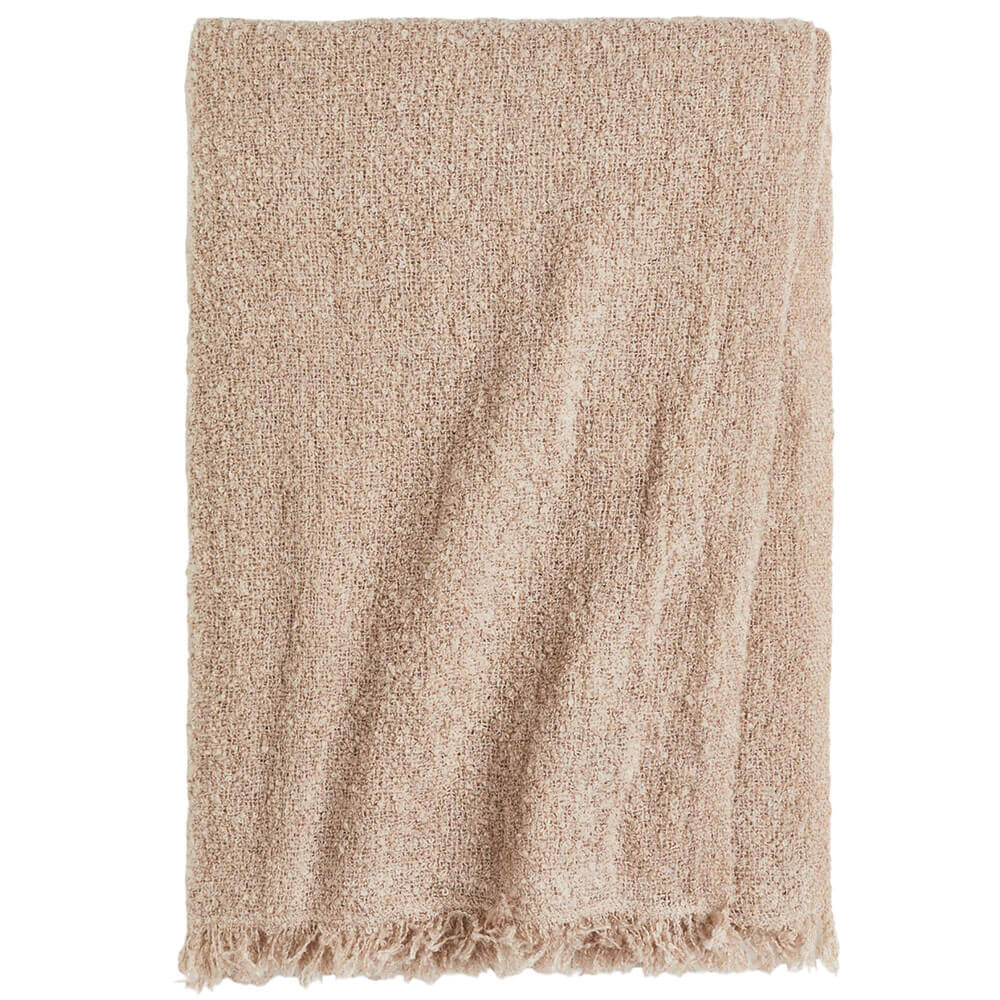 

Плед H&M Home Boucle, бежевый