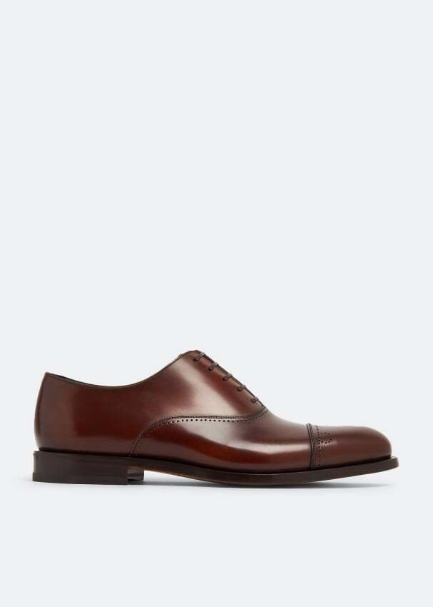 

Оксфорды FERRAGAMO Leather Oxford shoes, коричневый