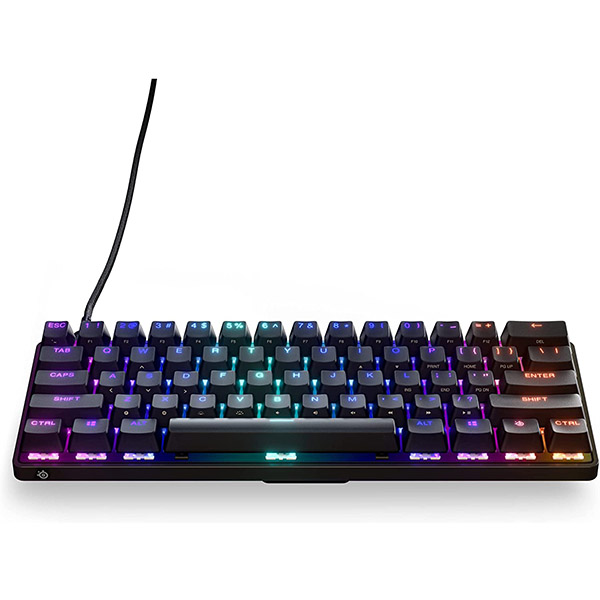 цена Проводная игровая клавиатура SteelSeries Apex 9 Mini, OptiPoint Switch, черный