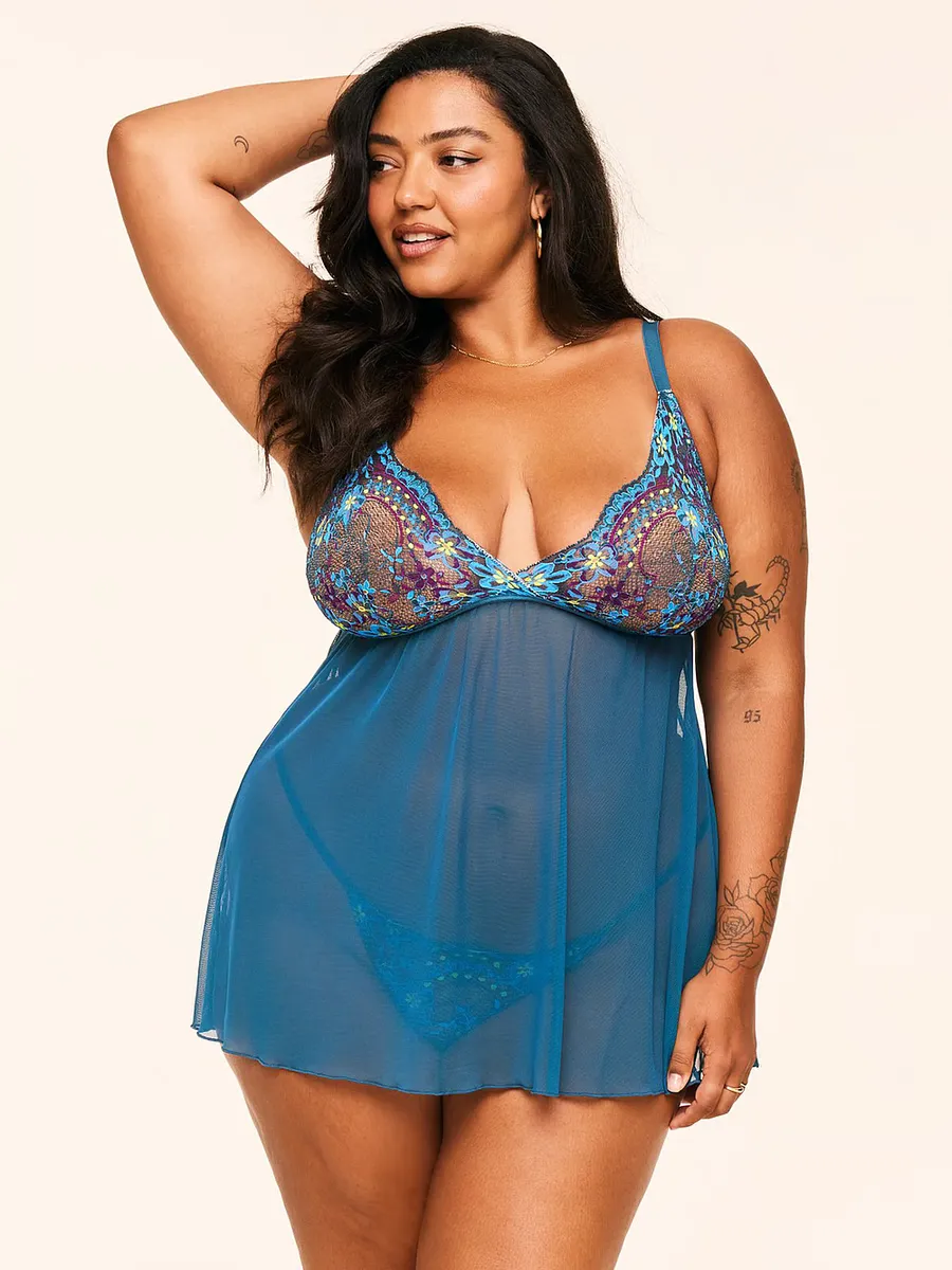 

Anatta Babydoll ночная рубашка Adore Me, синий