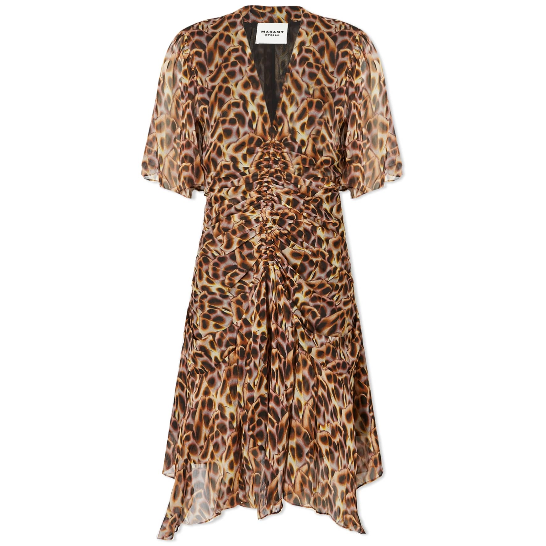 Платье Isabel Marant Etoile Vivienne Printed, коричневый бежевая куртка бастер isabel marant etoile