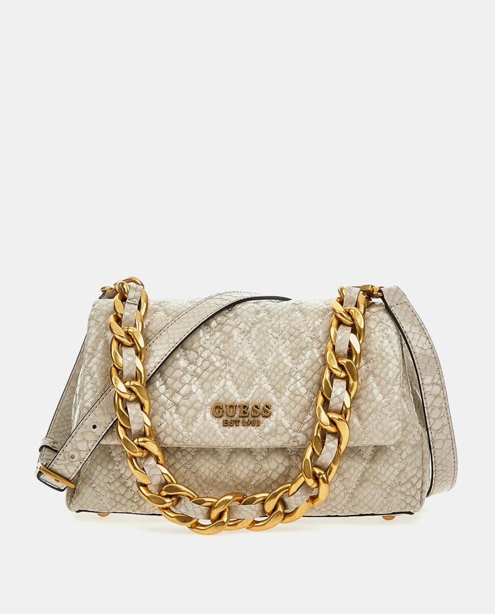 

Бежевая сумка через плечо с мягкой подкладкой и клапаном Dema Guess, бежевый