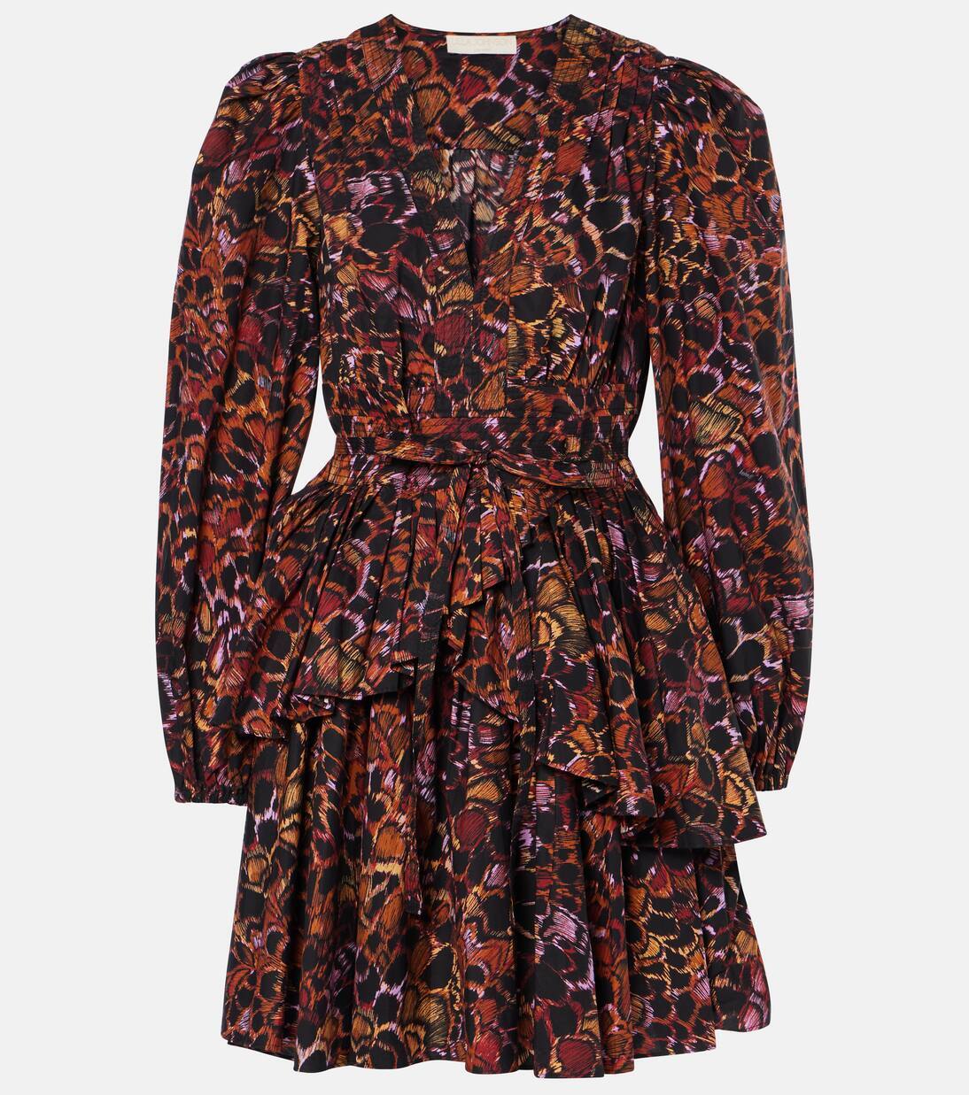 

Мини-платье Lulu из плиссированного хлопка Ulla Johnson, цвет rosefinch