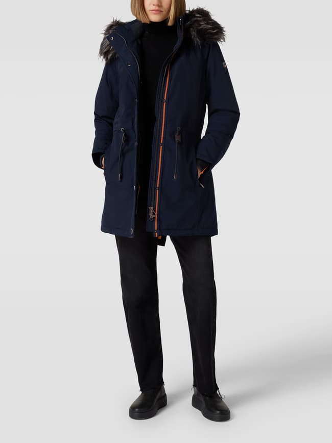 Функциональная куртка со съемным искусственным мехом модели Wolkenlos 878 Wellensteyn, темно-синий куртка женская wellensteyn scandinavia s schwarz