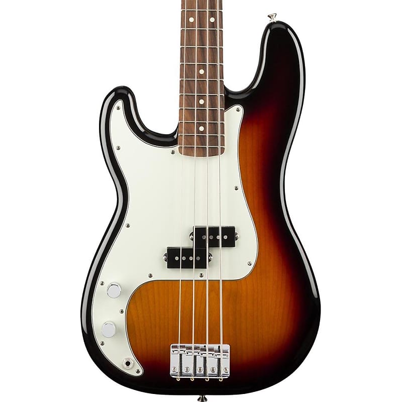 Бас-гитара Fender Player Precision Bass для левшей, накладка на гриф Pau Ferro, 3 цвета Sunburst - фото