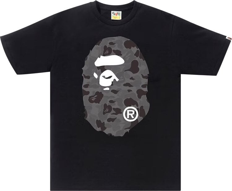 

Футболка BAPE ABC Camo Big Ape Head Tee 'Black', черный