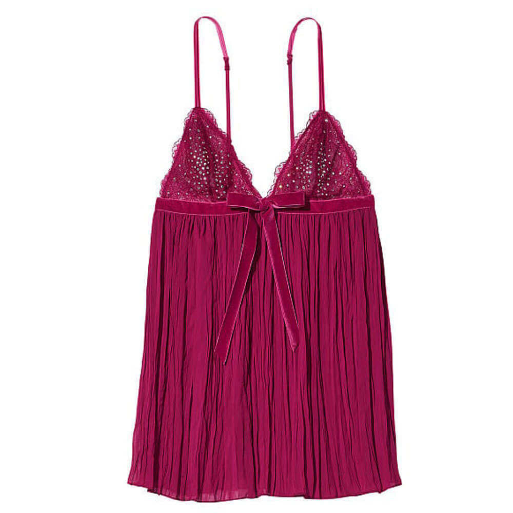 

Ночная сорочка Victoria's Secret Very Sexy Embellished Pleated, бордовый