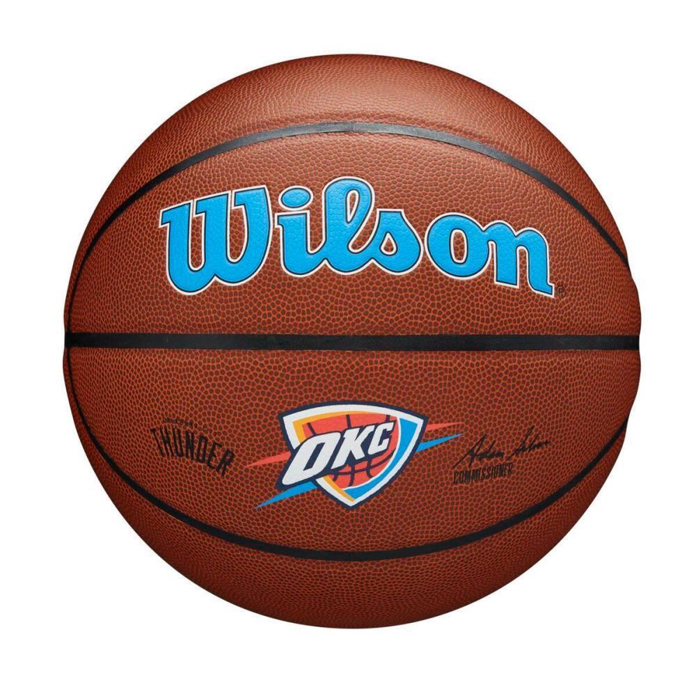 Баскетбол Оклахома-Сити Тандер NBA Team Alliance WILSON,  коричневый/коричневый/небесно-голубой – заказать с доставкой из-за рубежа  через онлайн-сервис «CDEK.Shopping»