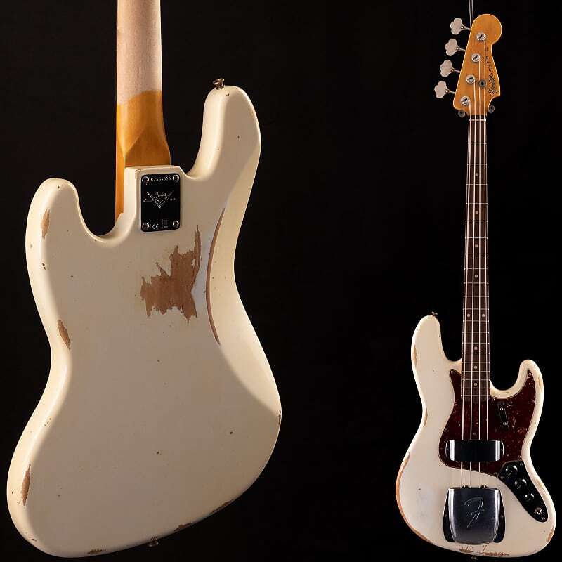 

Fender Custom Shop 1961 Jazz Bass Heavy Relic Aged Olympic White 555