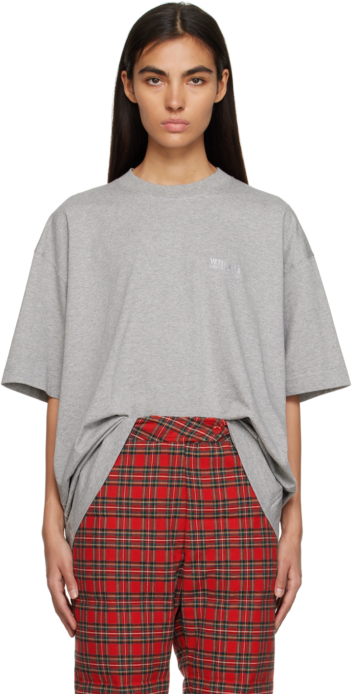 

Серая футболка наизнанку VETEMENTS, Серый