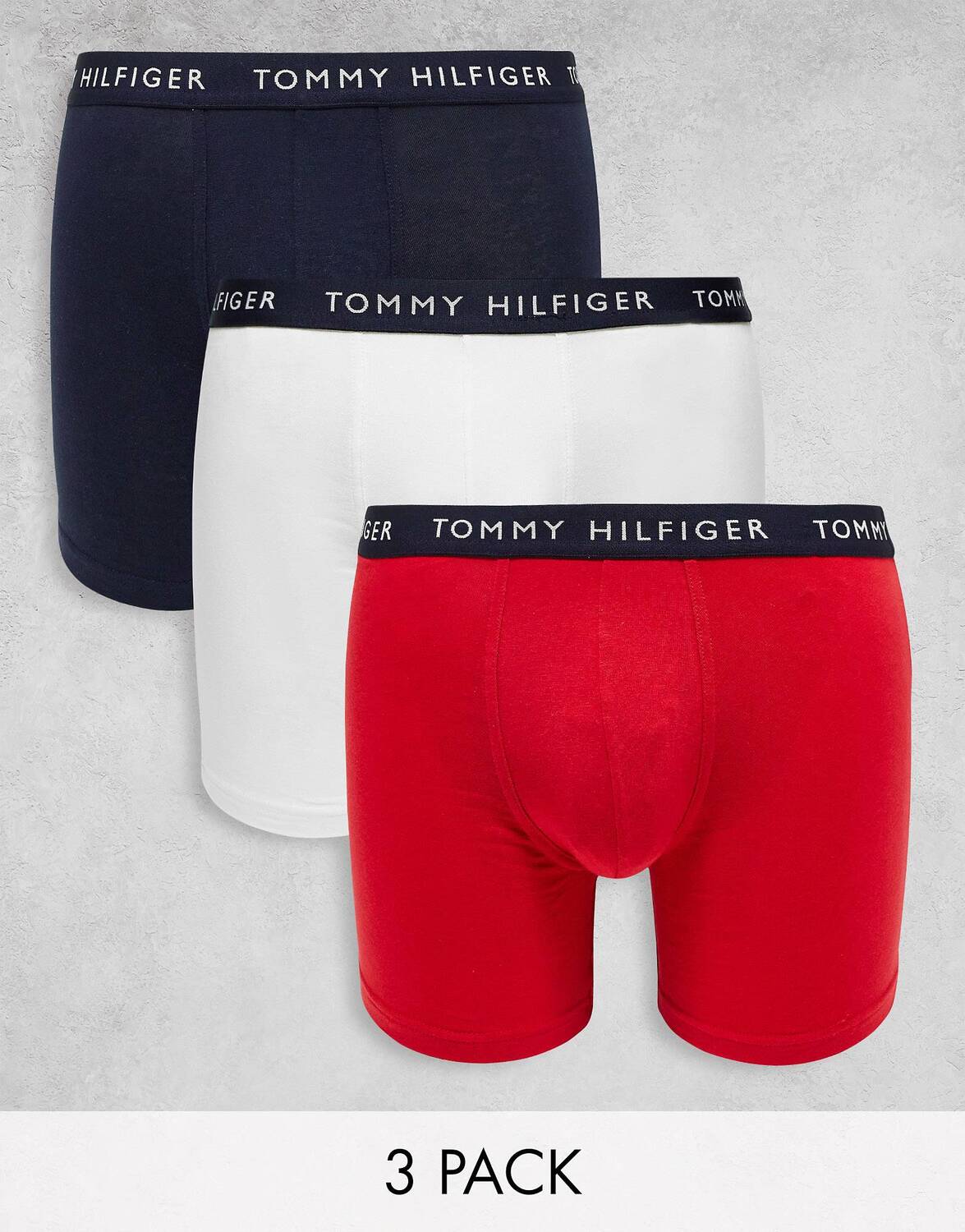 

Набор из 3 трусов Tommy Hilfiger красного/белого/темно-синего цвета