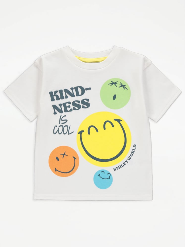 

Белая футболка с принтом SmileyWorld Kindness Slogan George., белый