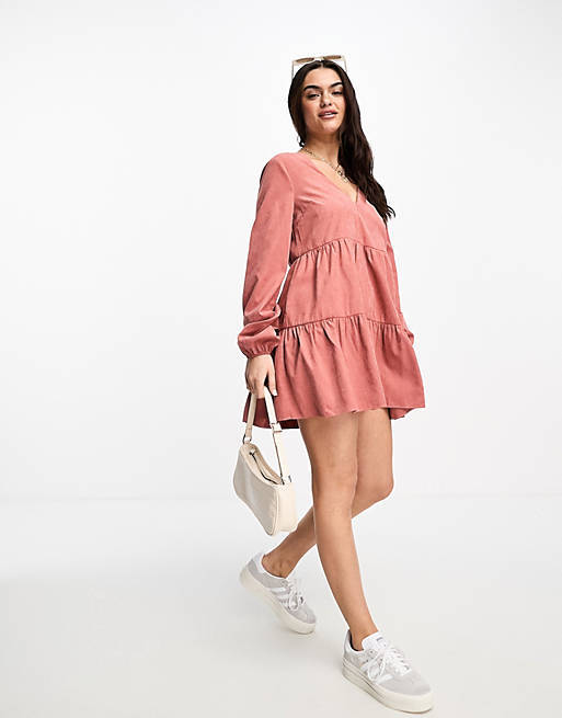 

Ржавый комбинезон с пышными рукавами и присборенными рукавами ASOS DESIGN Cupro