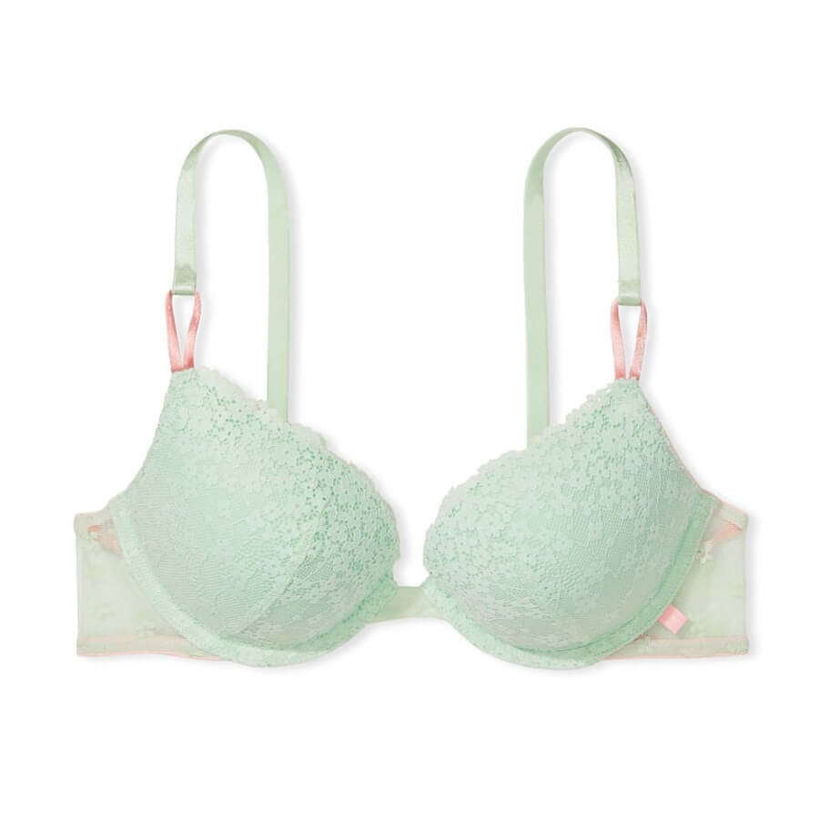 

Бюстгальтер на косточках Victoria's Secret Sexy Tee Lace Push-Up, мятный