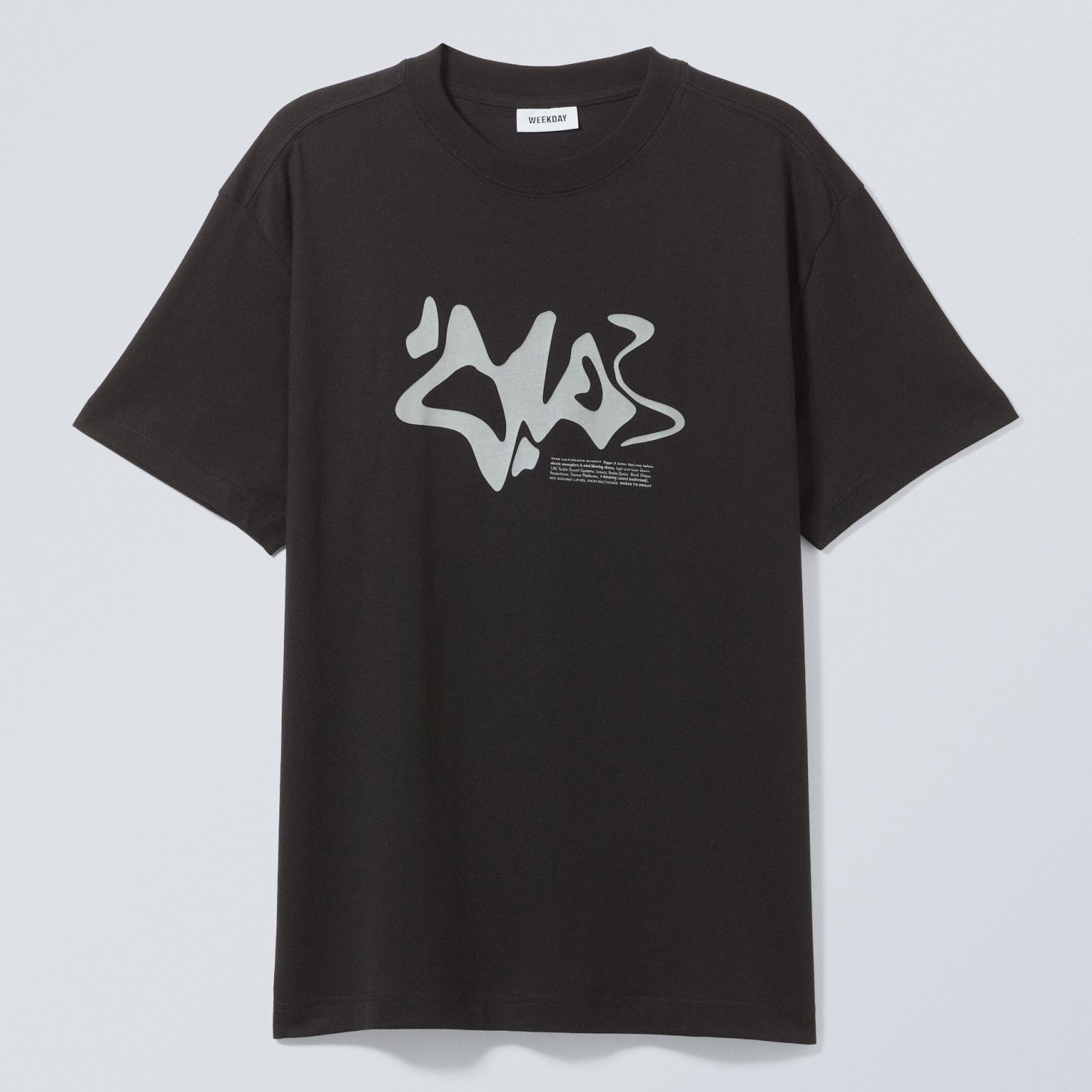 

Футболка Weekday Oversized With A Graphic Print Liquid Dance Club, черный