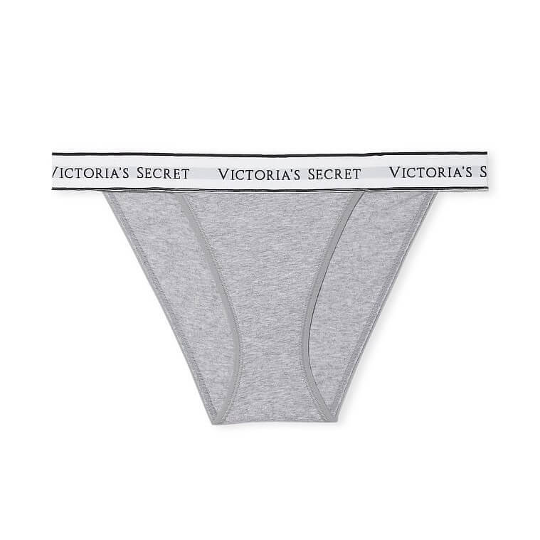 

Трусики-танга Victoria's Secret Logo Cotton, серый