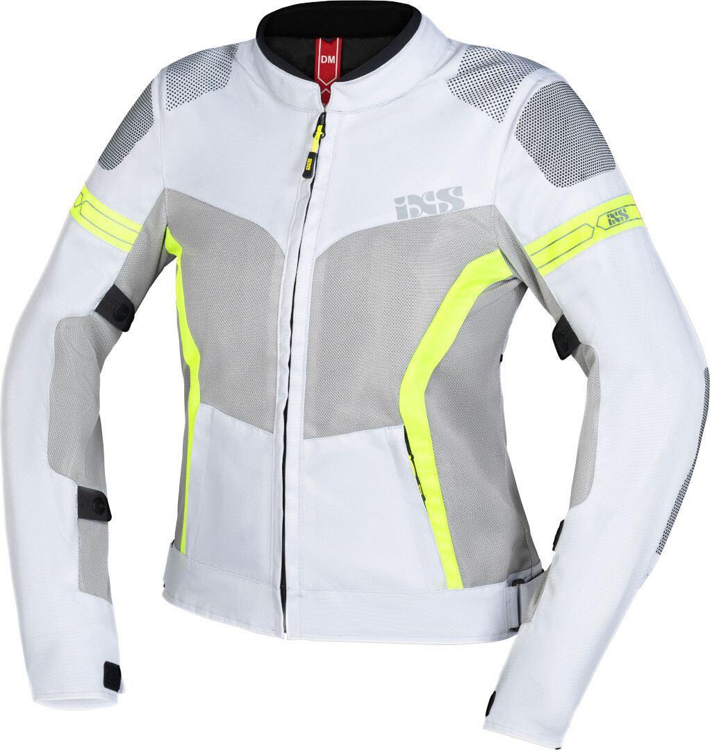 цена Куртка IXS Trigonis-Air для женщин для мотоцикла Текстильная, серо-желтая